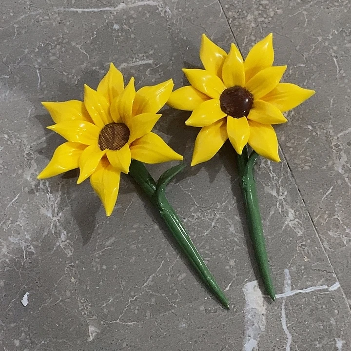 瓷片纯手工陶瓷花摆件瑕