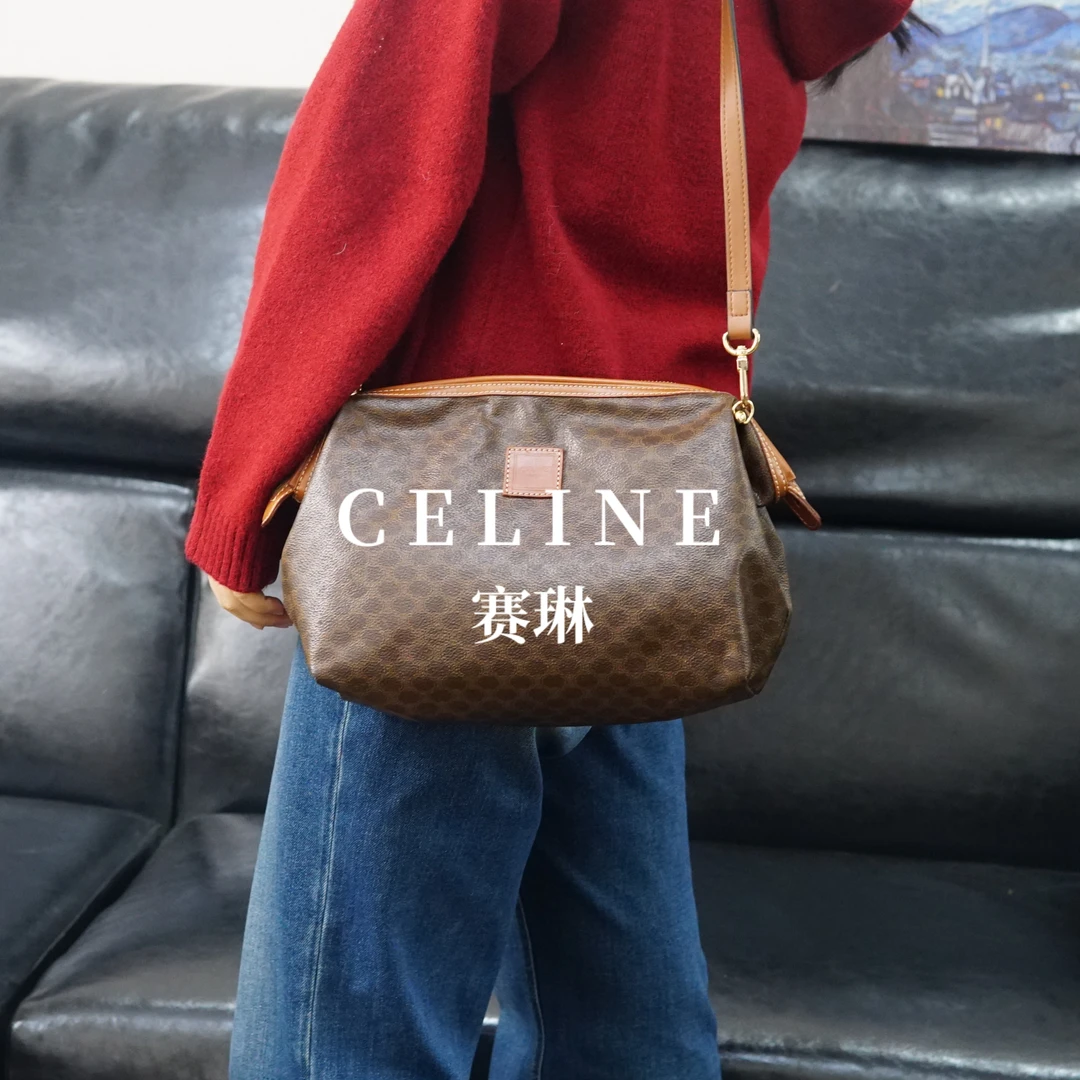 95新 Celine/思琳 老花斜挎包/MS12512008/2008