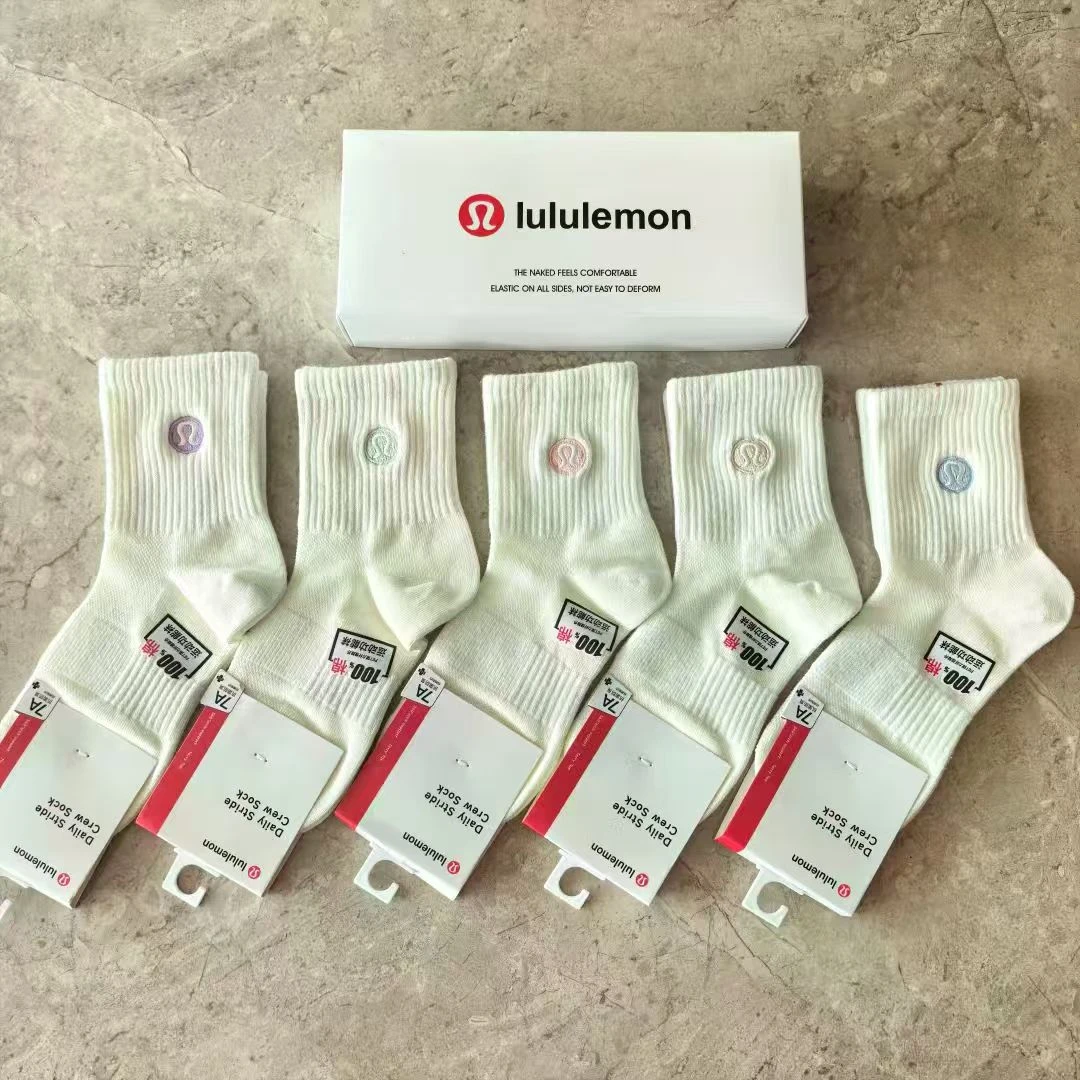 5双 男女日系秋冬纯棉防臭袜子大码专业压力运动袜跑步健身压缩袜