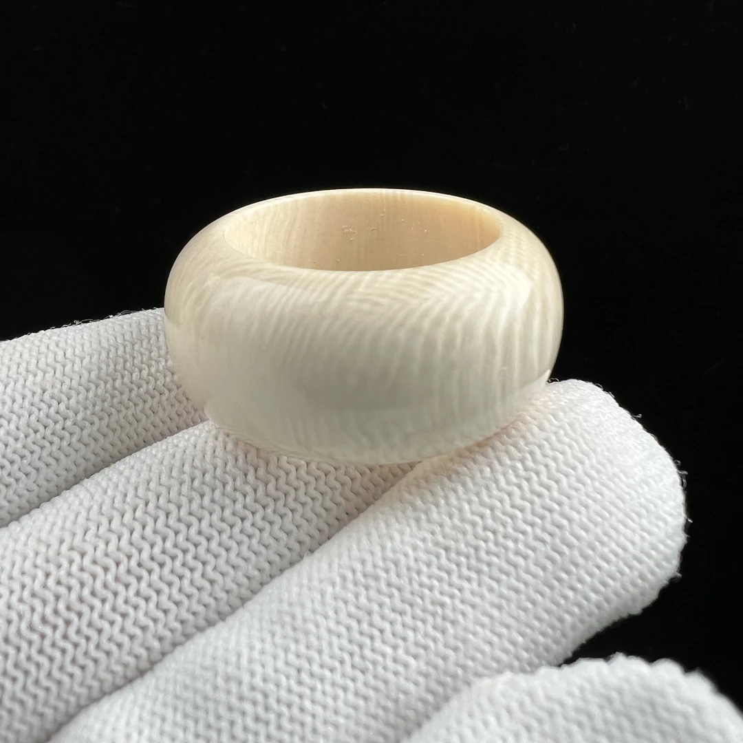 S2829天然猛犸牙 扳指 23*15.4mm支持鉴定 假一罚四