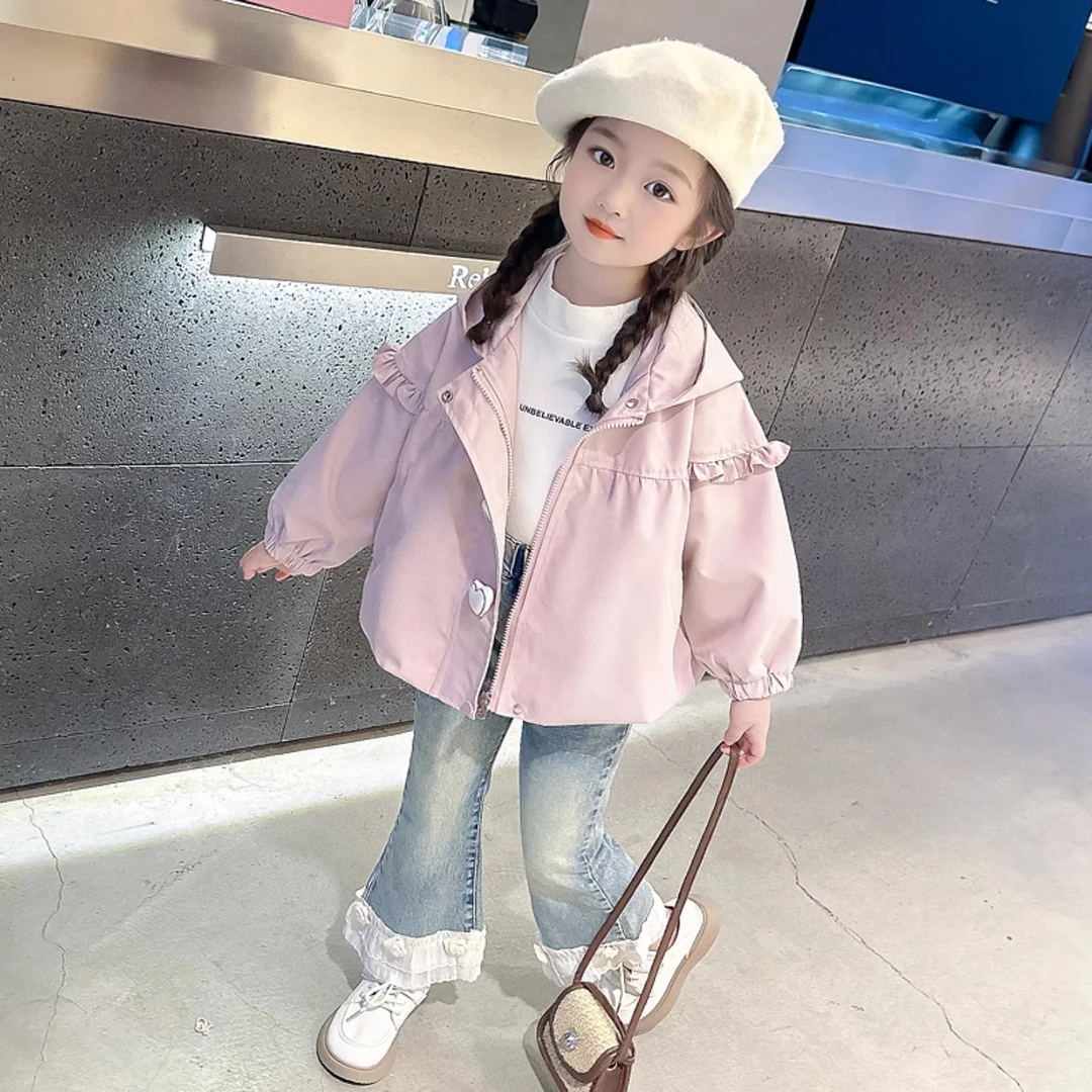洋气超好看女童外套春秋款2025新款秋季儿童女孩宝宝炸街秋装风衣