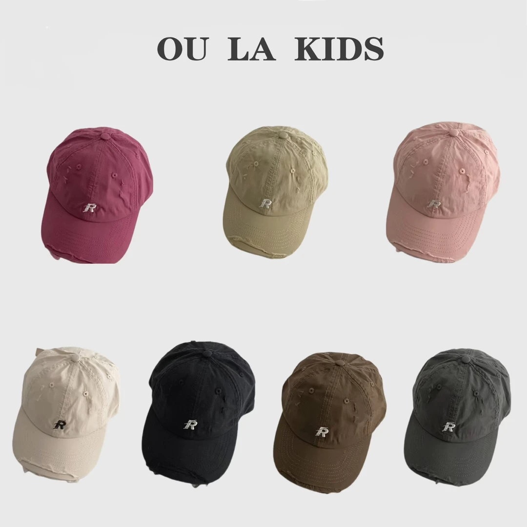 2025春季新品女童韩版做旧软顶鸭舌帽休闲百搭童装棒球帽XD2501