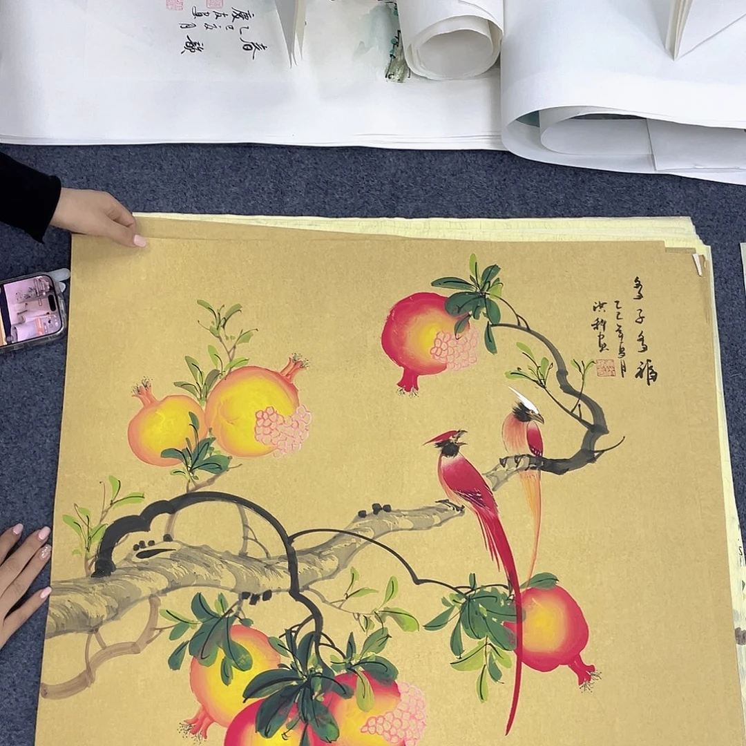 国画作品小姐姐放漏…