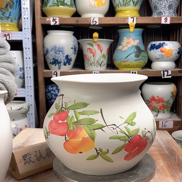 白泥钱袋子四字新款新款陶瓷