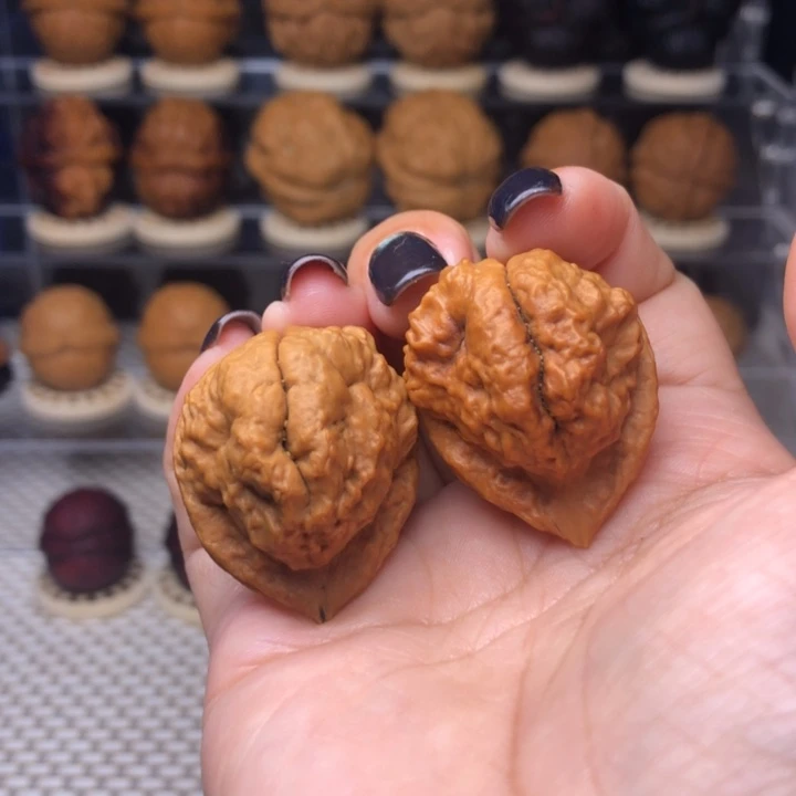 文玩核桃把件92号羊头蟾33尺