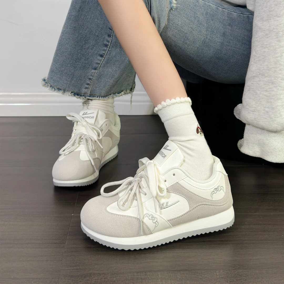 回力复古德训运动鞋女2025新款秋季轻便厚底休闲鞋学生百搭小白鞋