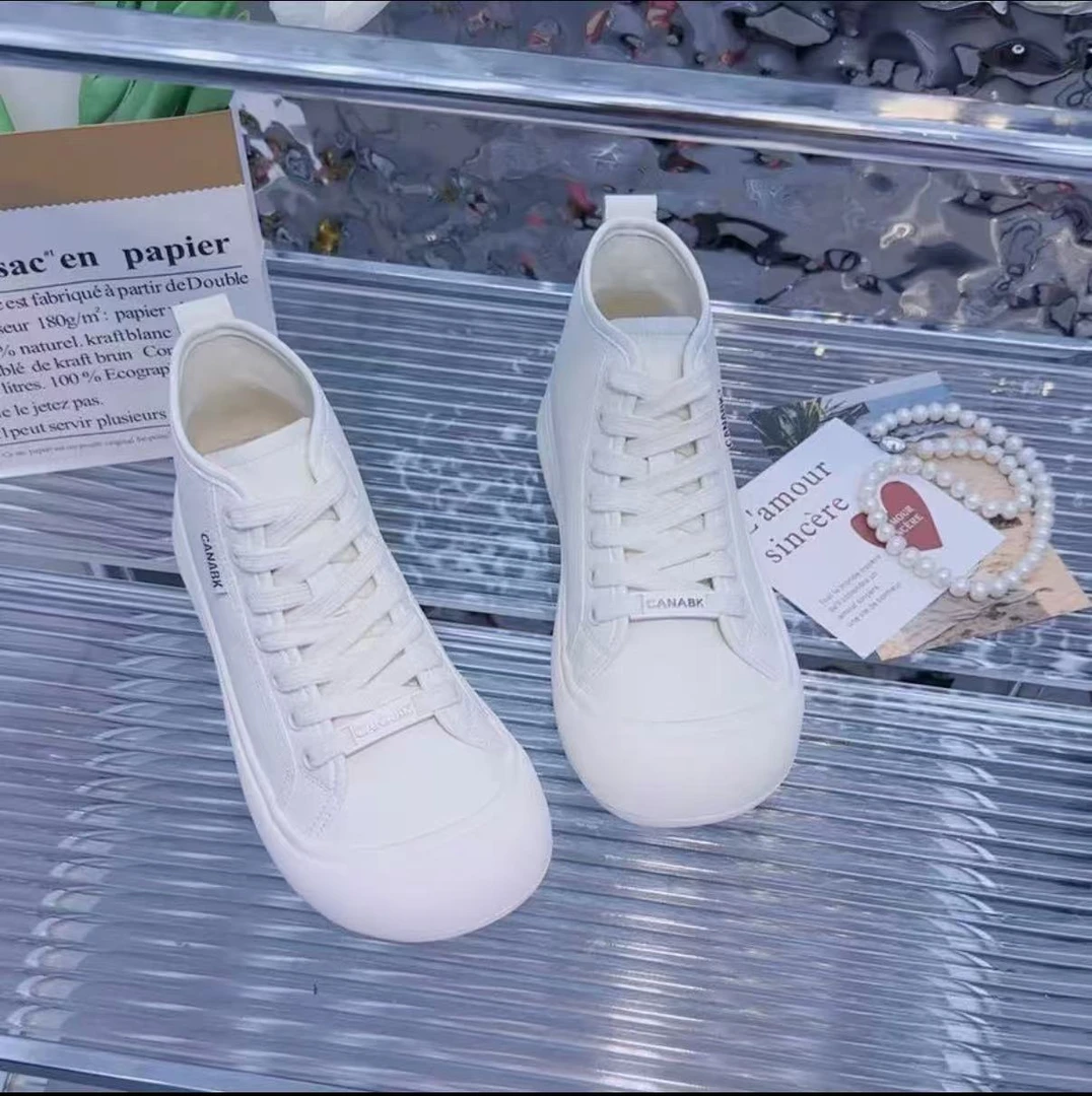 休闲风少女风街头风高帮鞋系带百搭高帮夏季秋季春季603