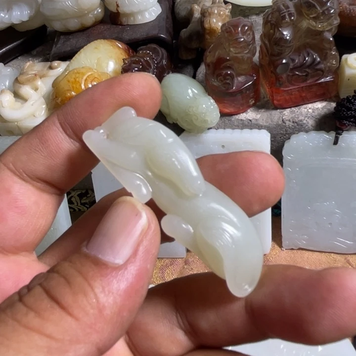 冰***玉和田玉未镶嵌吊坠(不含链)