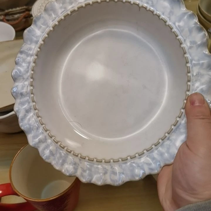 瓷片微瑕烟兰深三个一组