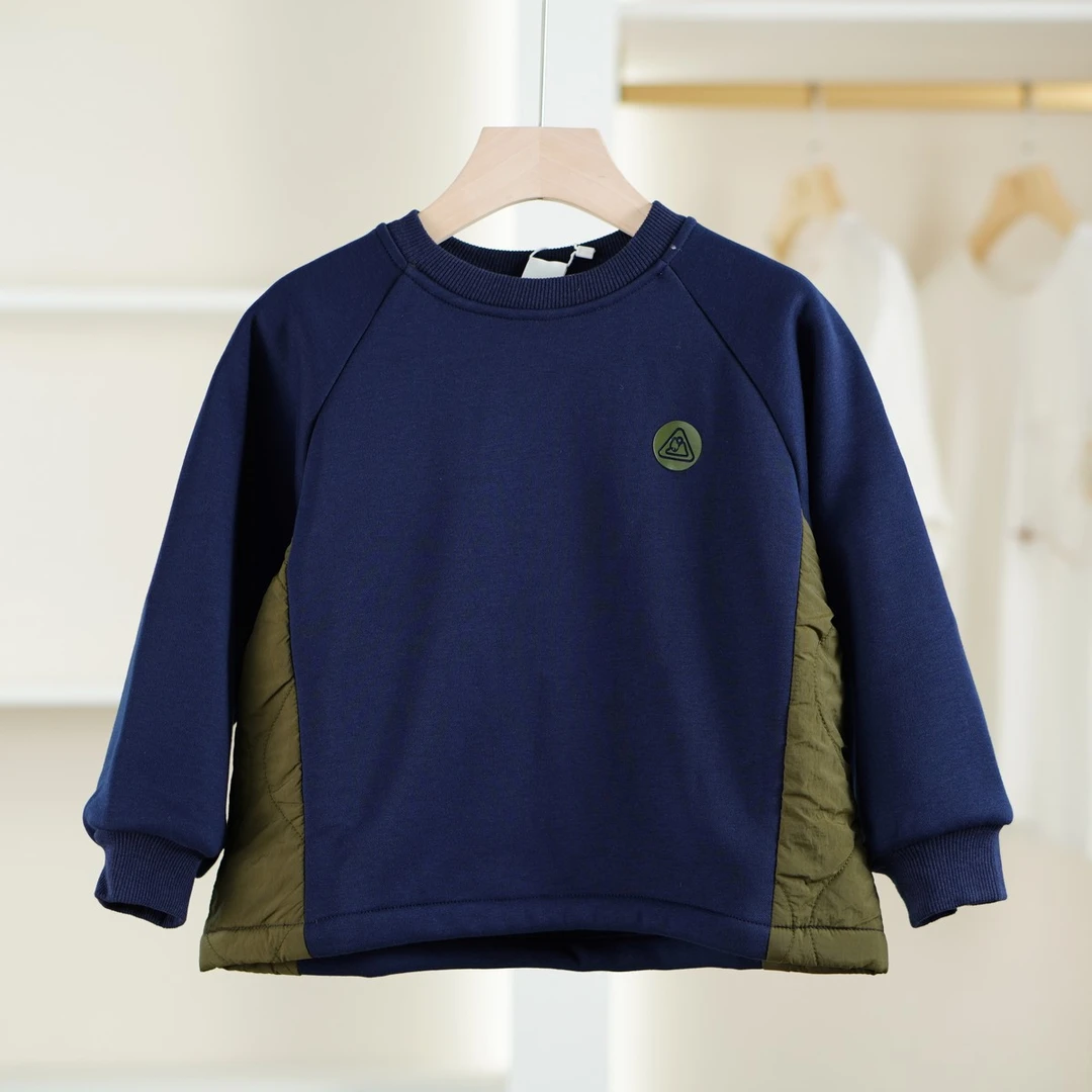 麦迪尚品 一路童行【植】31129325 拼色圆领卫衣秋冬儿童专柜撤柜