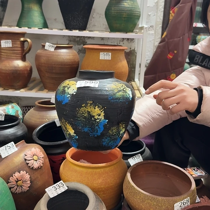 瑕疵彩绘599高度20口径8