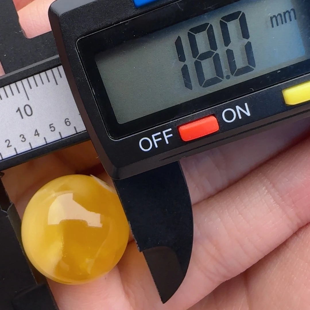 蜜蜡未镶嵌裸石微瑕飘花圆珠