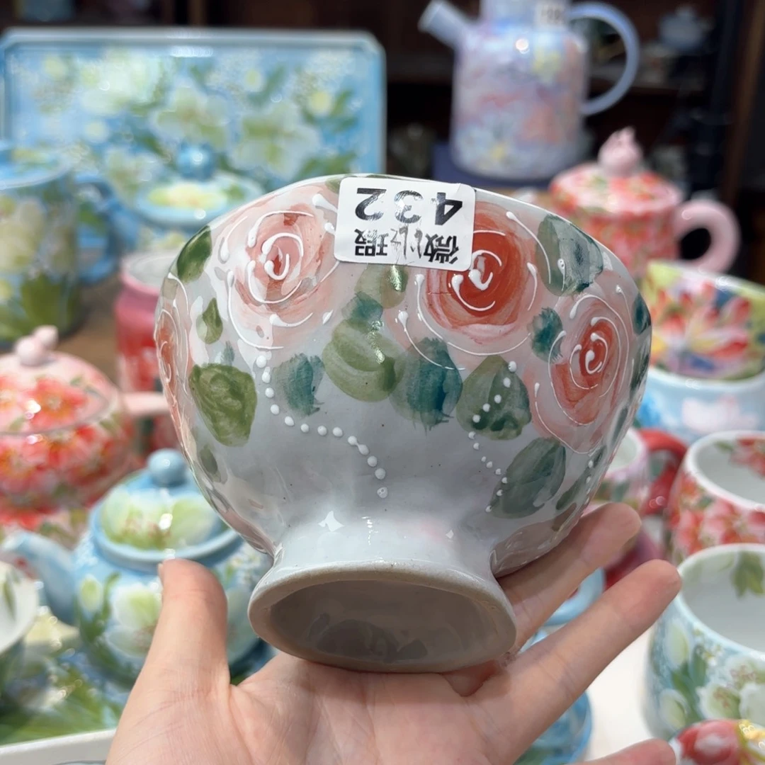 景德镇手绘高温釉下彩陶瓷茶具