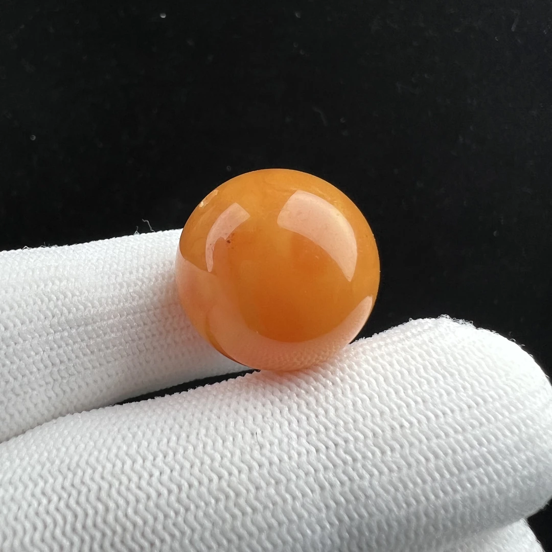 B1215 瑕疵特价 天然蜜蜡圆珠 19.3mm 支持复检 假一发四