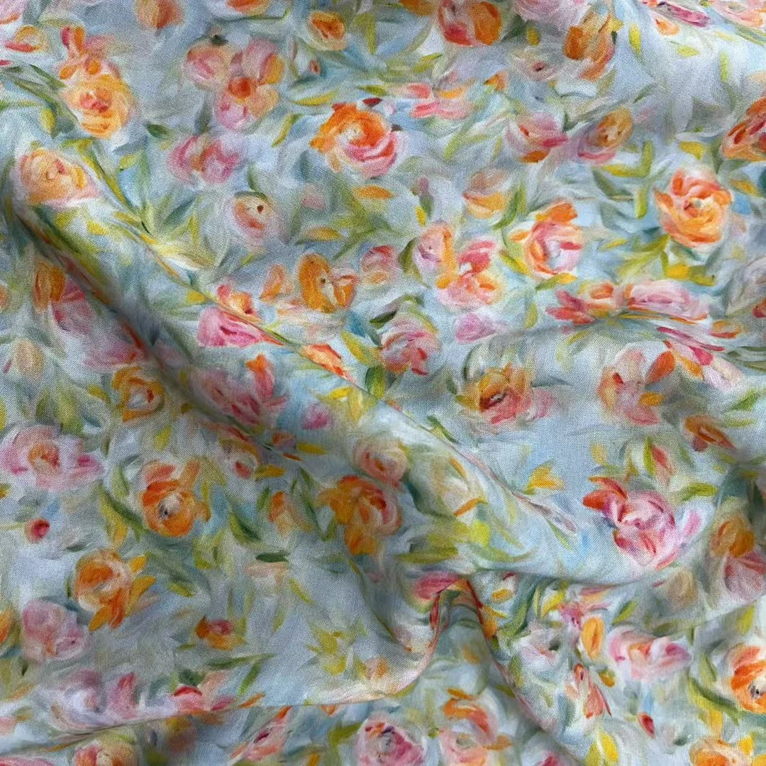 【绒兰】袋鼠国订单! 棉绸布料莱赛尔升级款 97号 花满溪