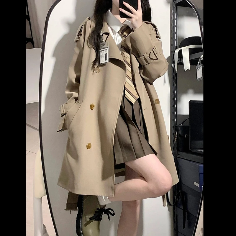 风衣女短款小个子2025新款早春秋季英伦风今年流行高级感韩系FY16