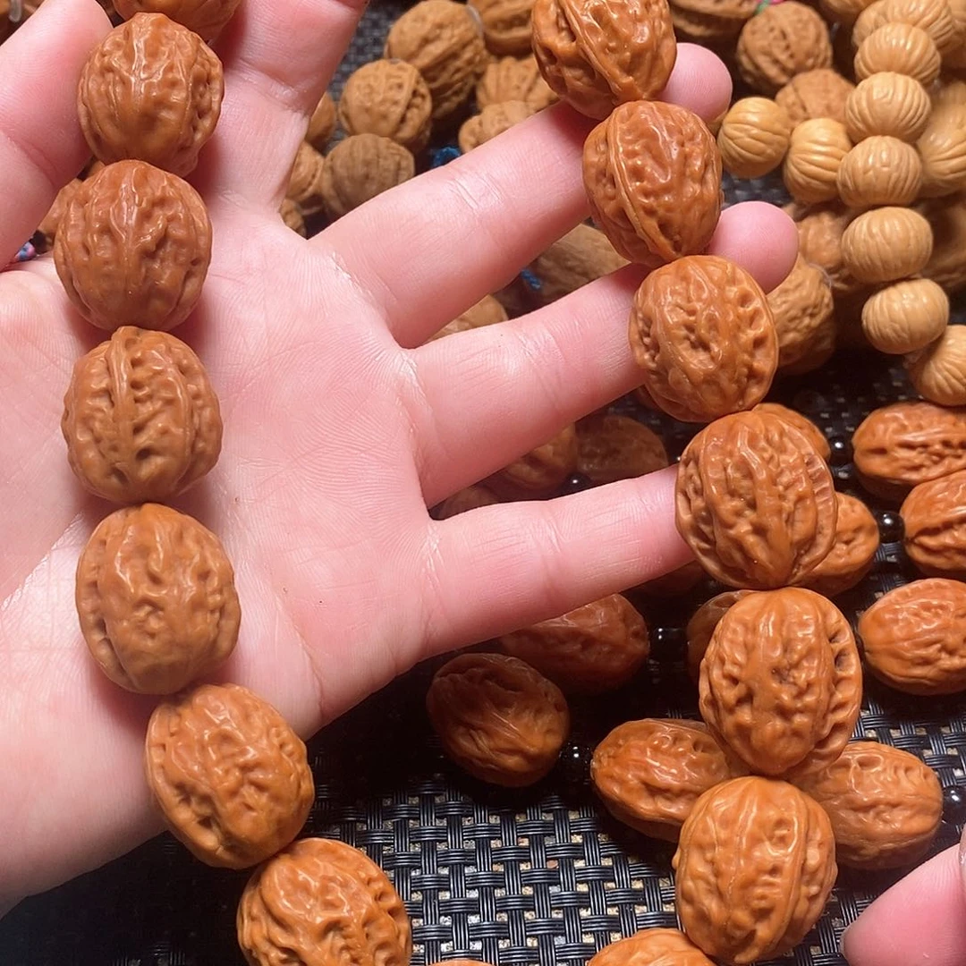 文玩核桃手串粗筋小枣手持