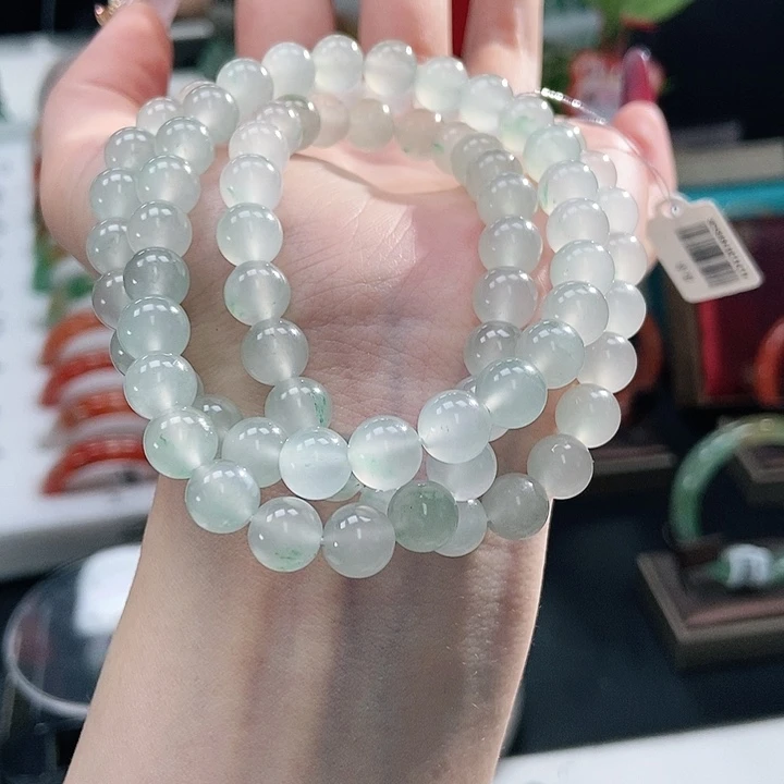 石英质玉手链未镶嵌天然A货非洲翠珠串