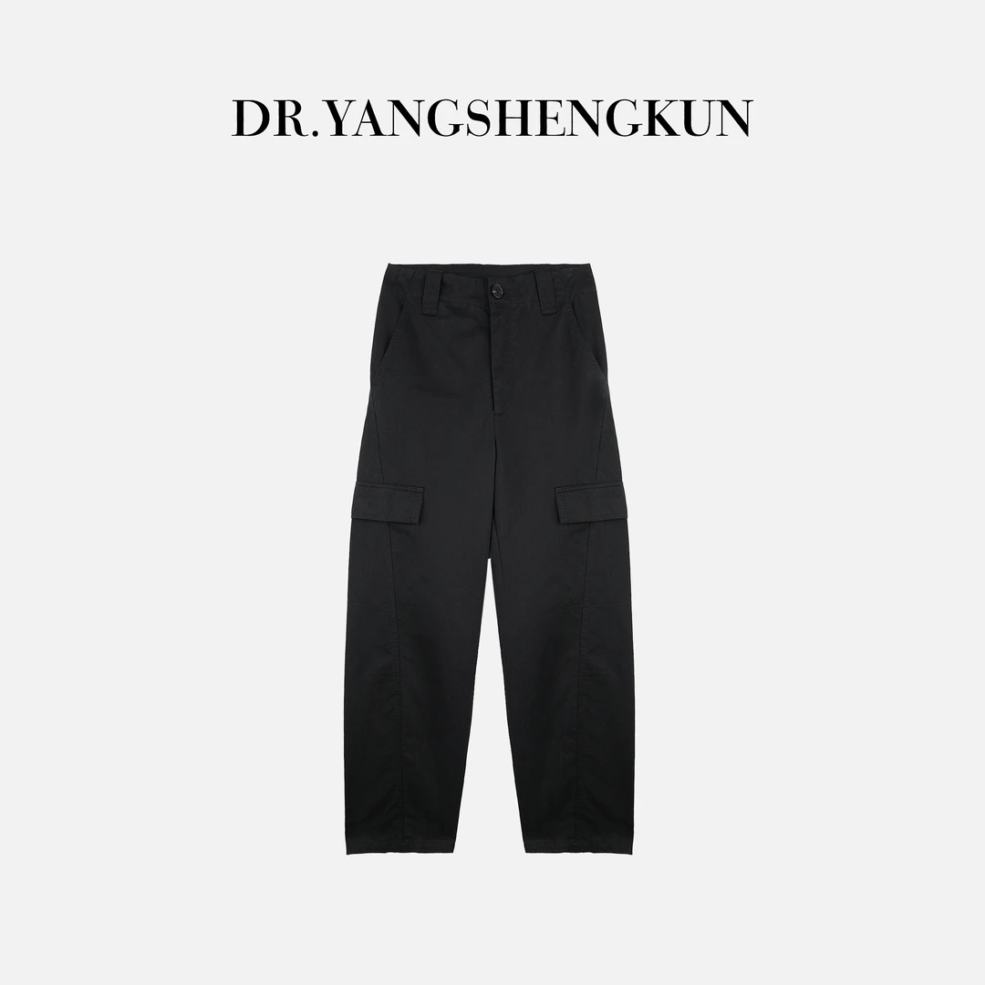 杨圣坤2025秋季新品美式复古直筒窄版棉质工装休闲裤女SL2581112