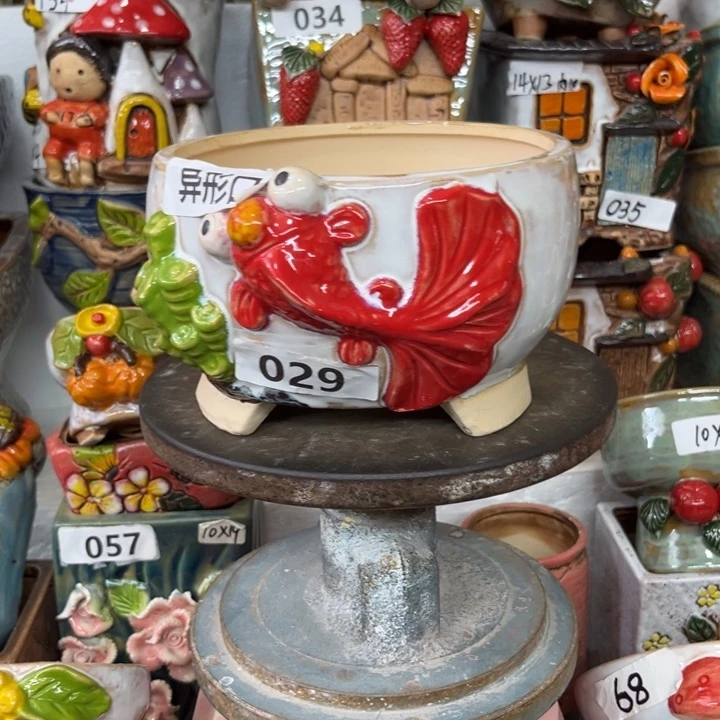 紫砂花盆粗陶材质多肉花盆