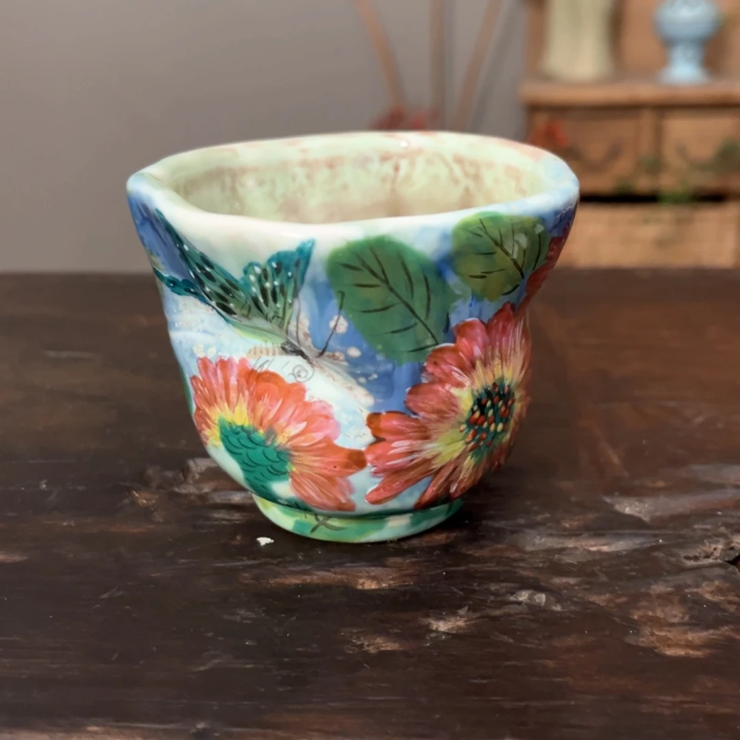 杯寒*景德镇纯手工手绘陶瓷