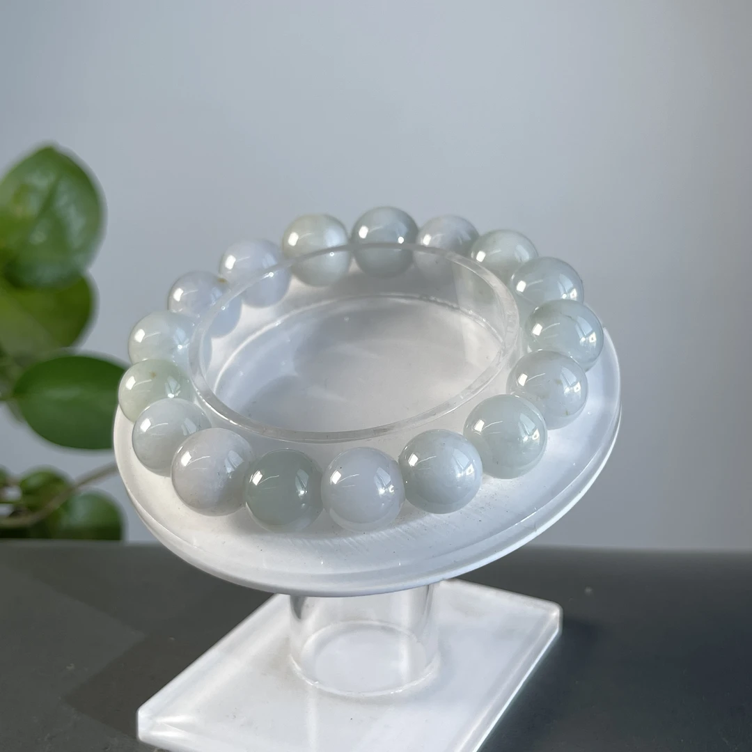 JSW03-52  天然翡翠缅甸A货 翡翠手串