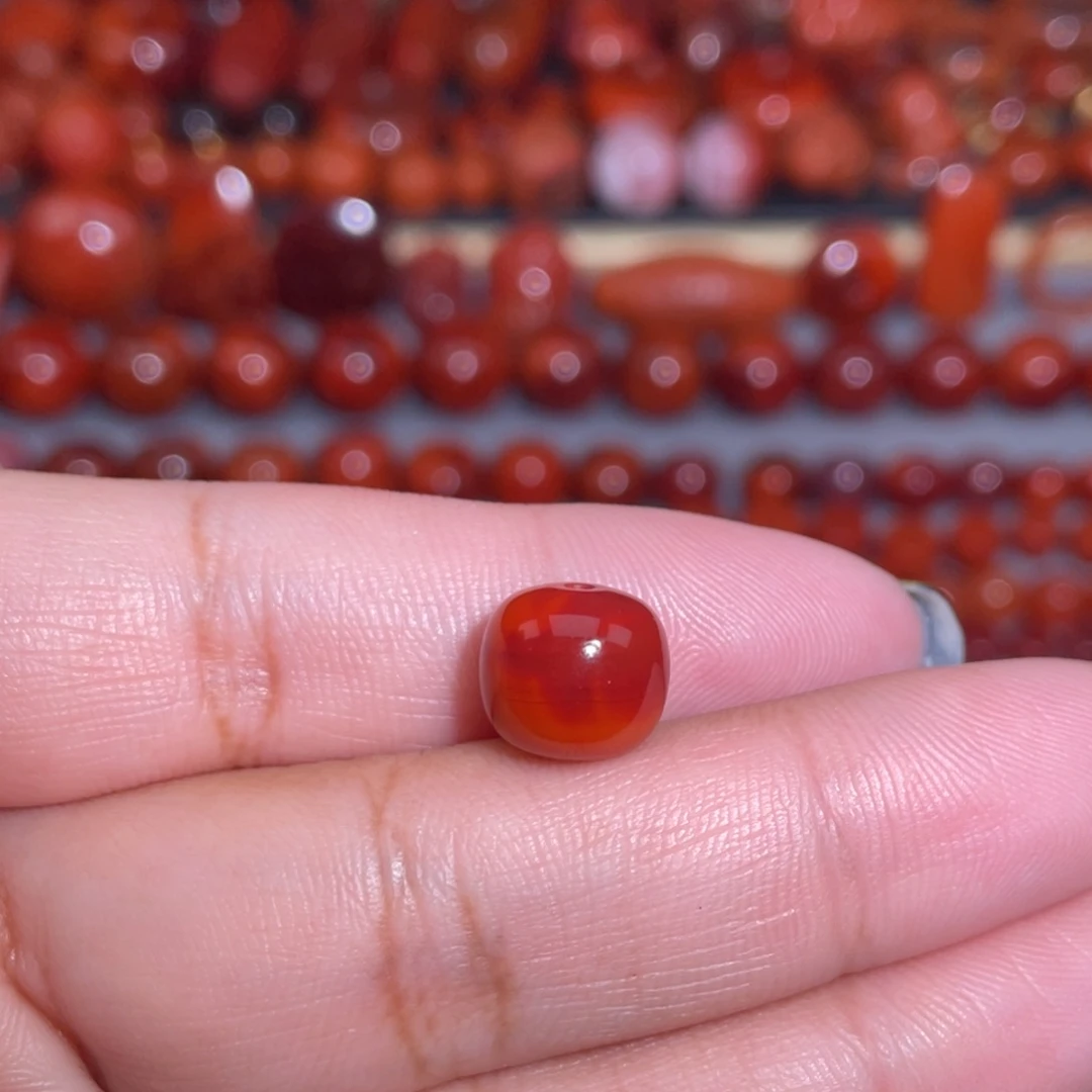 南红玛瑙未镶嵌瓦西双色老型卡10.6× 9.4