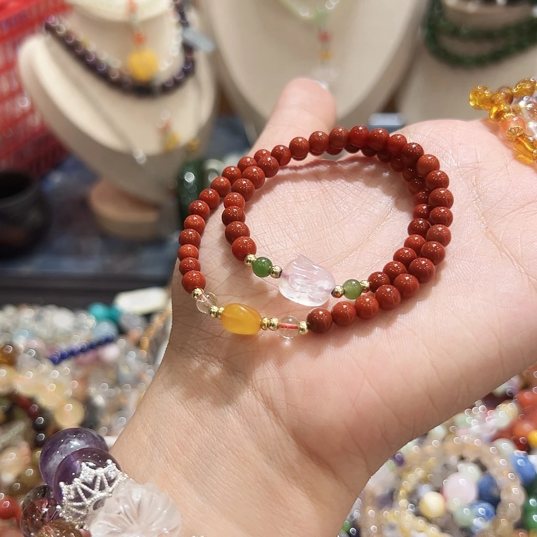 未镶嵌手链南红玛瑙?**?