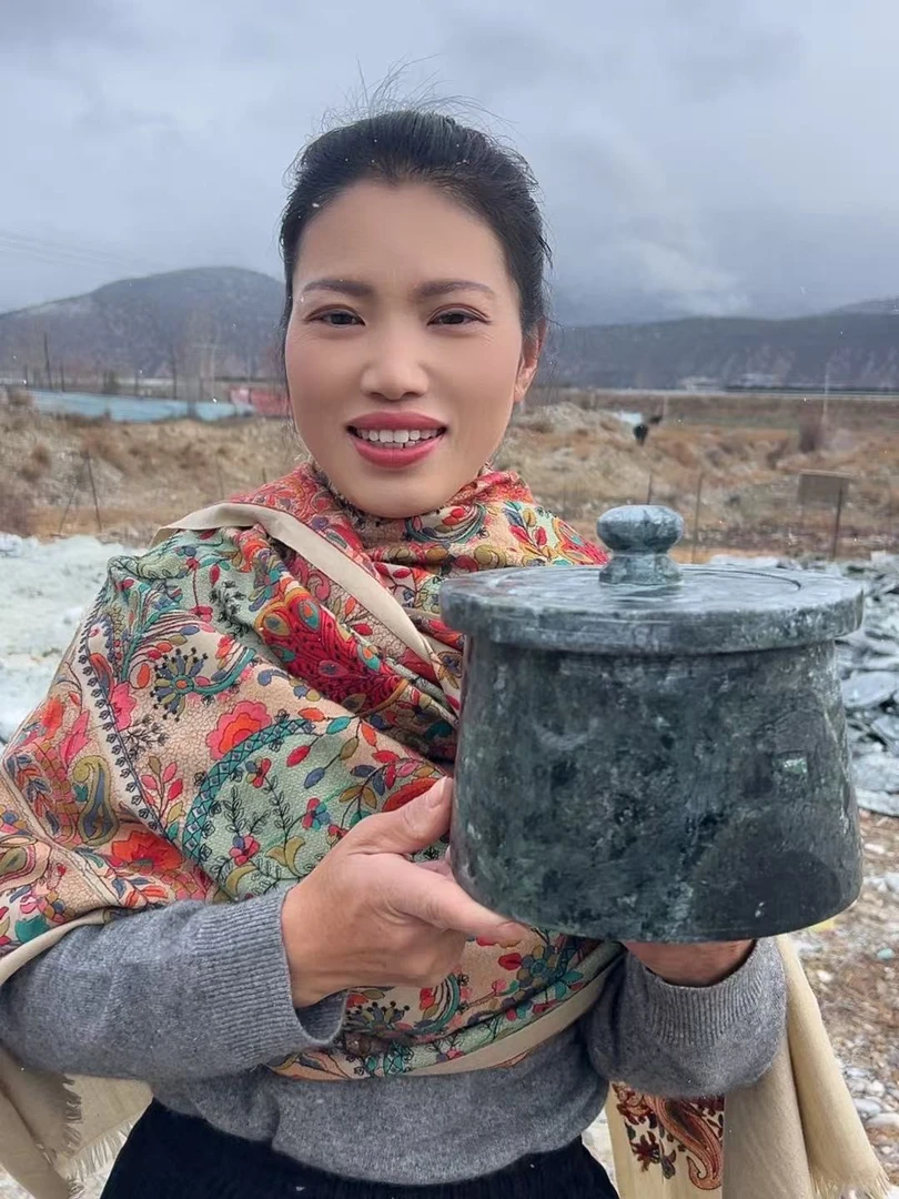 【竹林妹】墨脱/石锅西藏帮辛天然皂石锅炖锅半手工制作【高款小号】