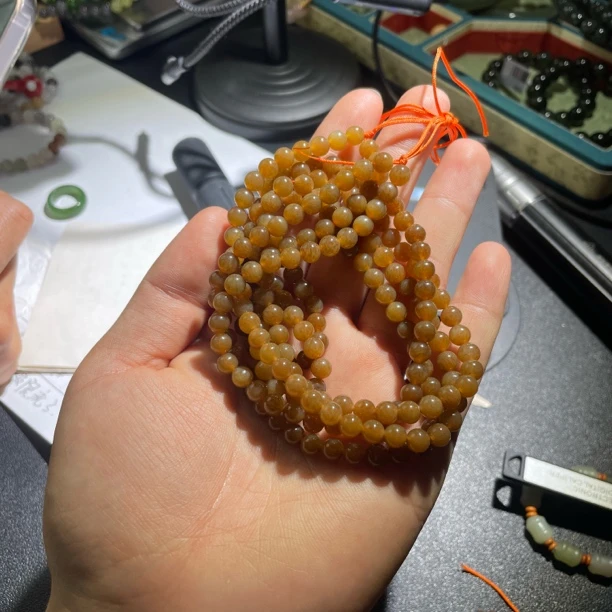 和田玉糖玉多圈卡6mm有糖渣多圈