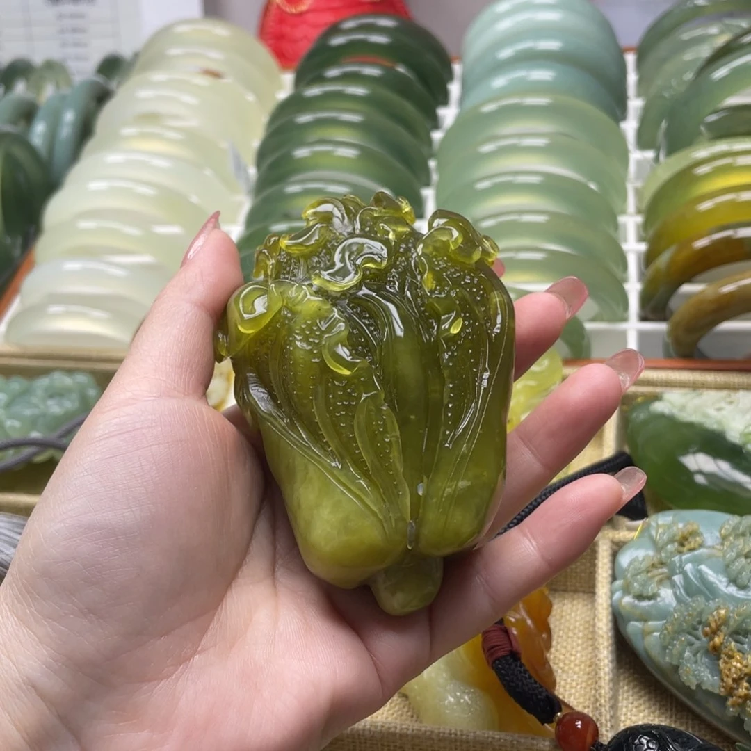 蛇纹石玉手镯未镶嵌泓*手把