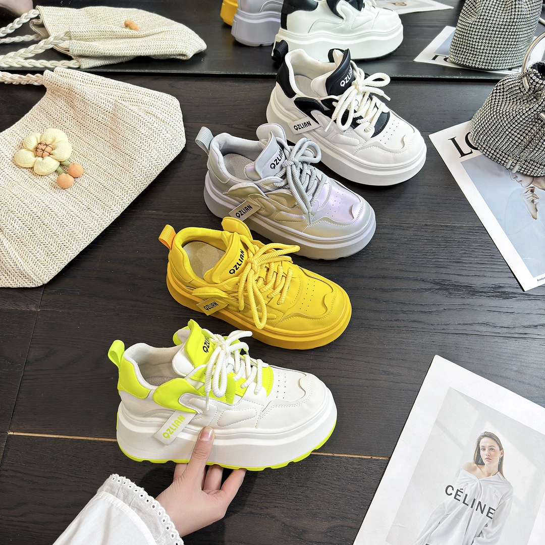 千之恋现货欧若风增高6CM2025秋季休闲时尚百搭软底气质女鞋5682