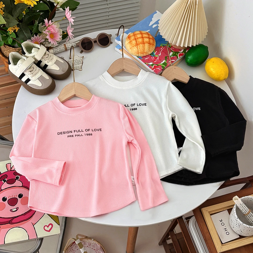 【春季新款】女童T恤洋气长袖打底圆领韩版上衣T