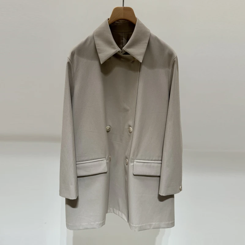 FLORA&AILEY【星线好物】翻领休闲风衣F4321A0F552366