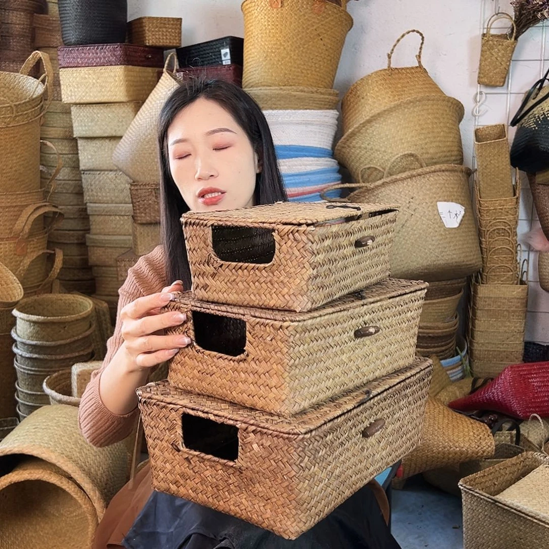 草编草编包/草编收纳盒微瑕疵