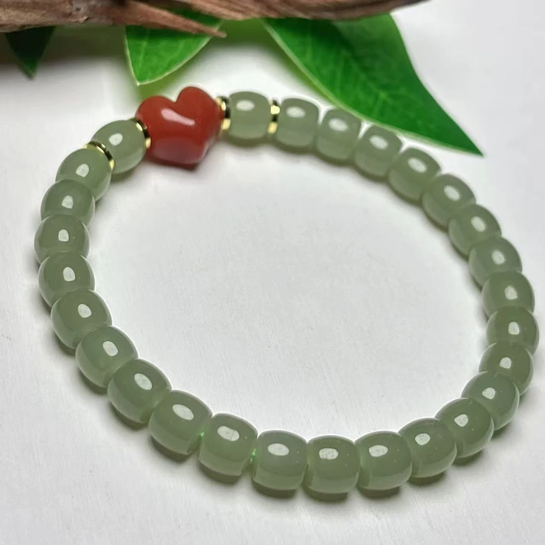 《老猪严选》AXYJ-143和田玉设计款直切手串约7*6mm多样性发其一