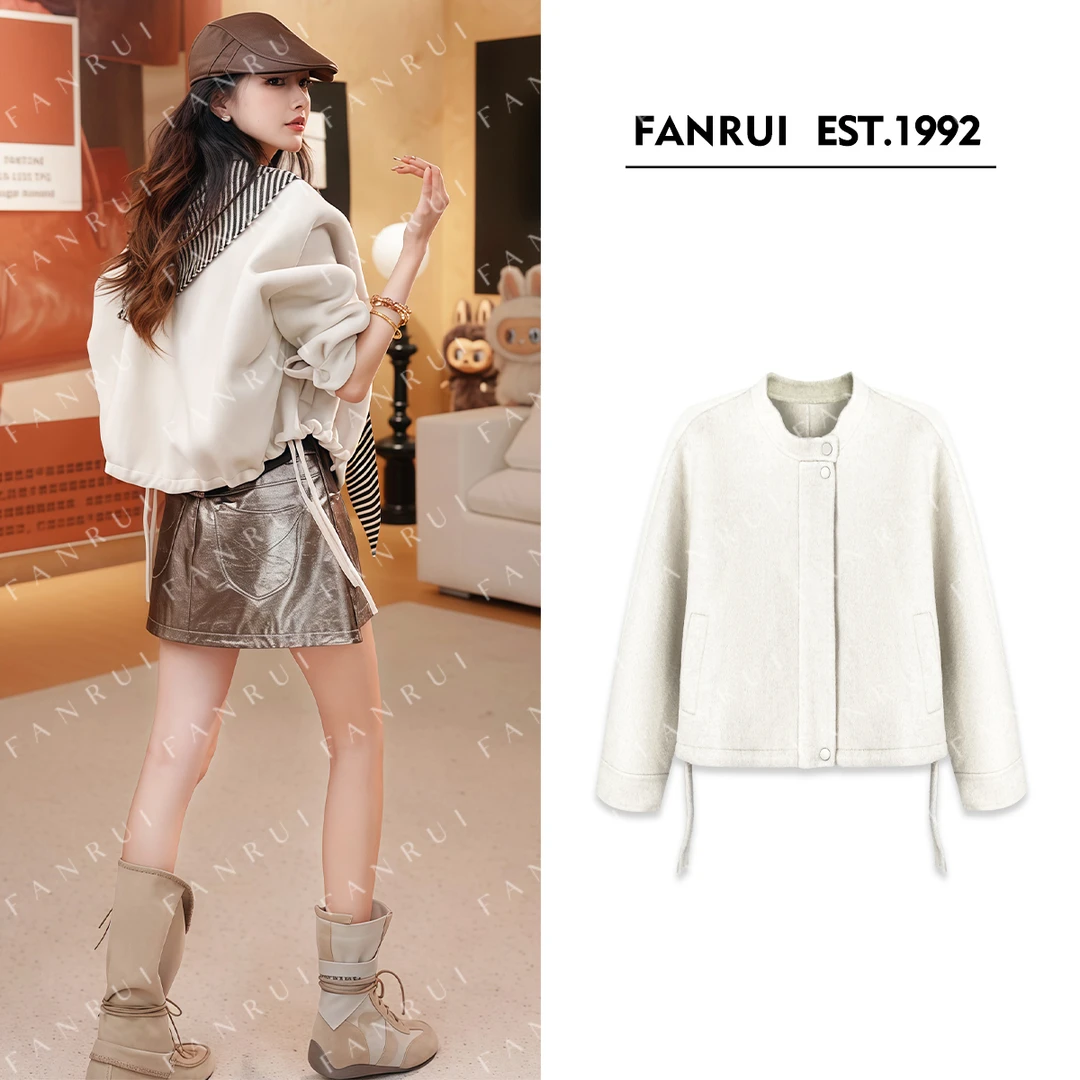 FANRUI/泛芮 「贝贝biuu」羊绒+羊毛轻奢气质大衣高级外套女B17567