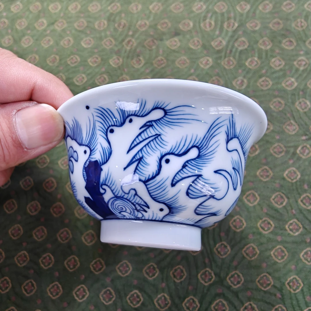 景德镇手工手绘陶瓷压手杯