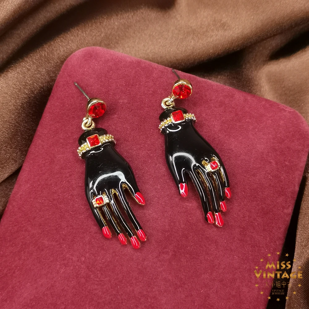 B&W超少见珐琅淑女手耳针[2503191-038]