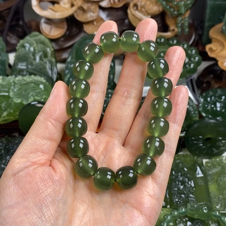 旋***转岫玉未镶嵌手链手链