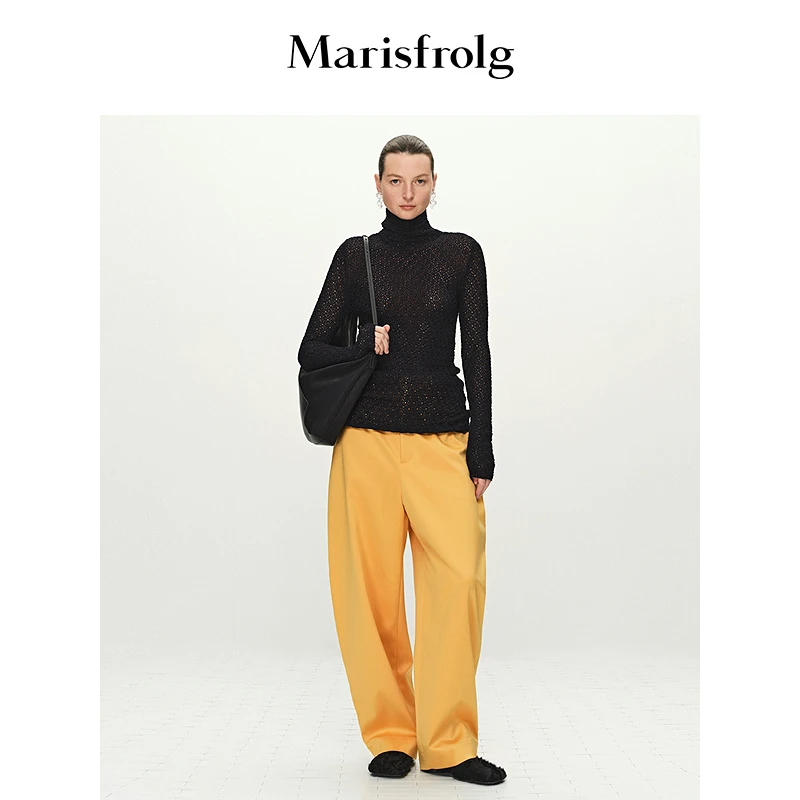 Marisfrolg玛丝菲尔休闲印花宽松设计师针织长袖针织衫A1FZ1862M