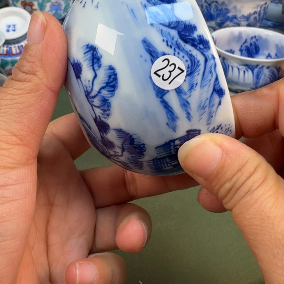 陶瓷景德镇纯手绘茶具圆圆237