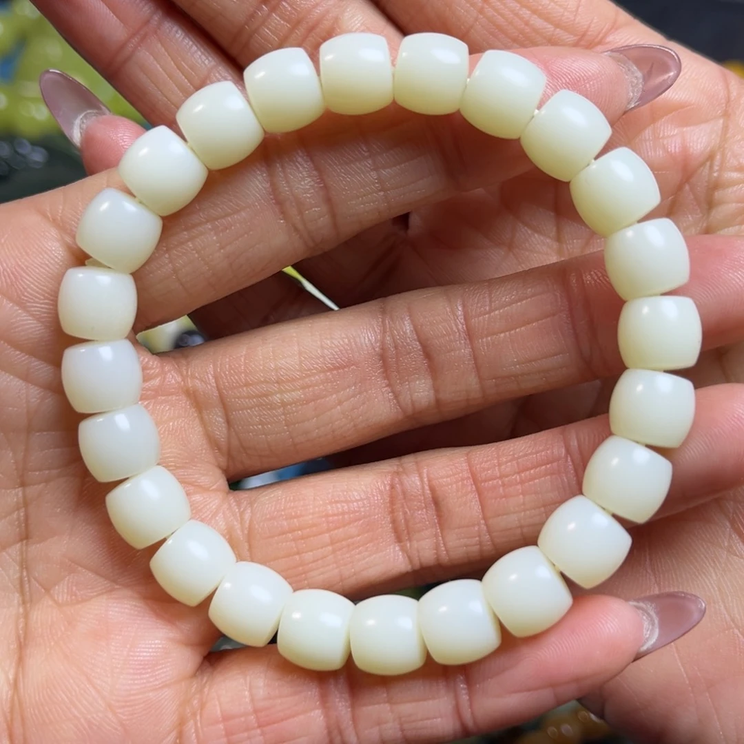 和田玉手串卡9未镶嵌老*?