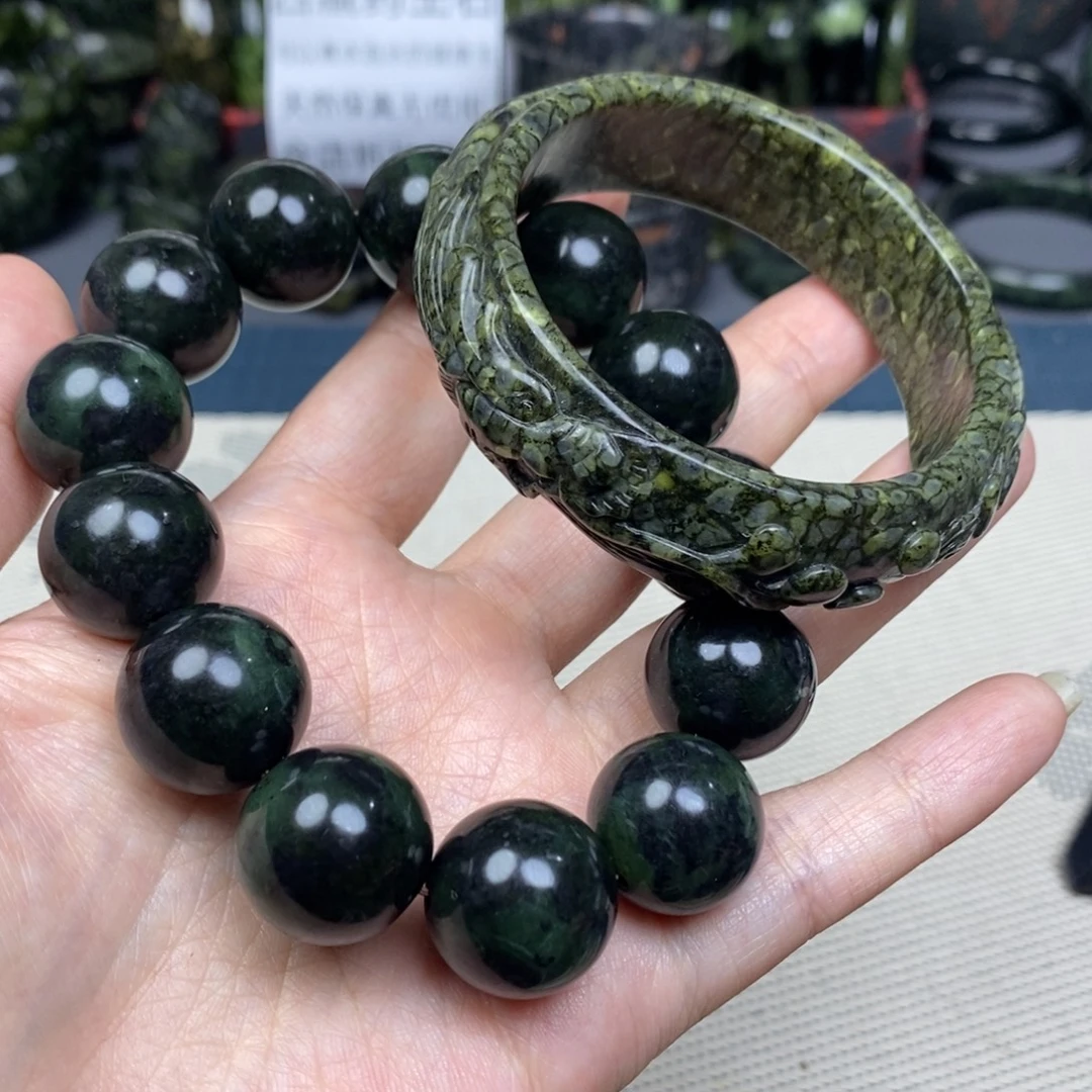 花***城未镶嵌蛇纹石玉手链