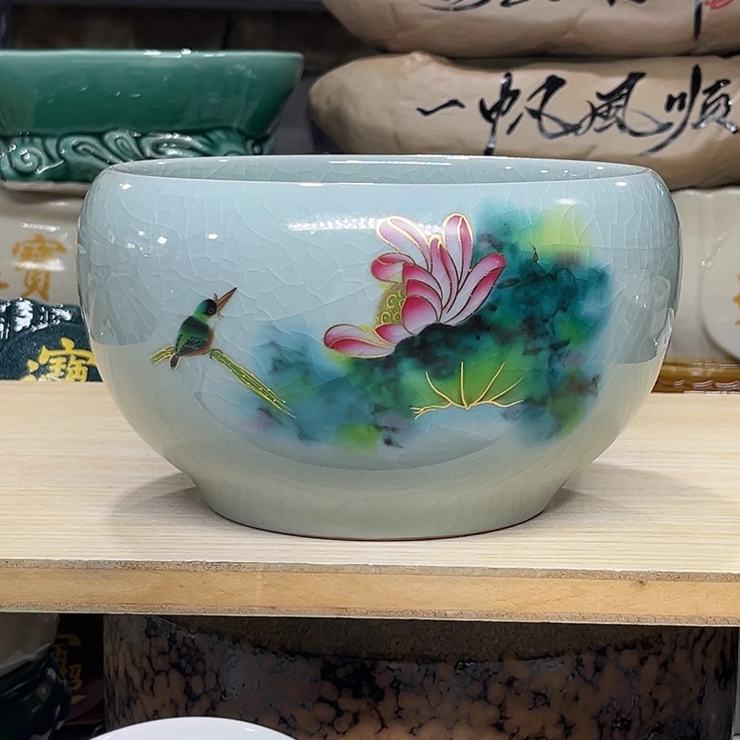 陶瓷绿植多肉微瑕花盆口径18*11.5无孔