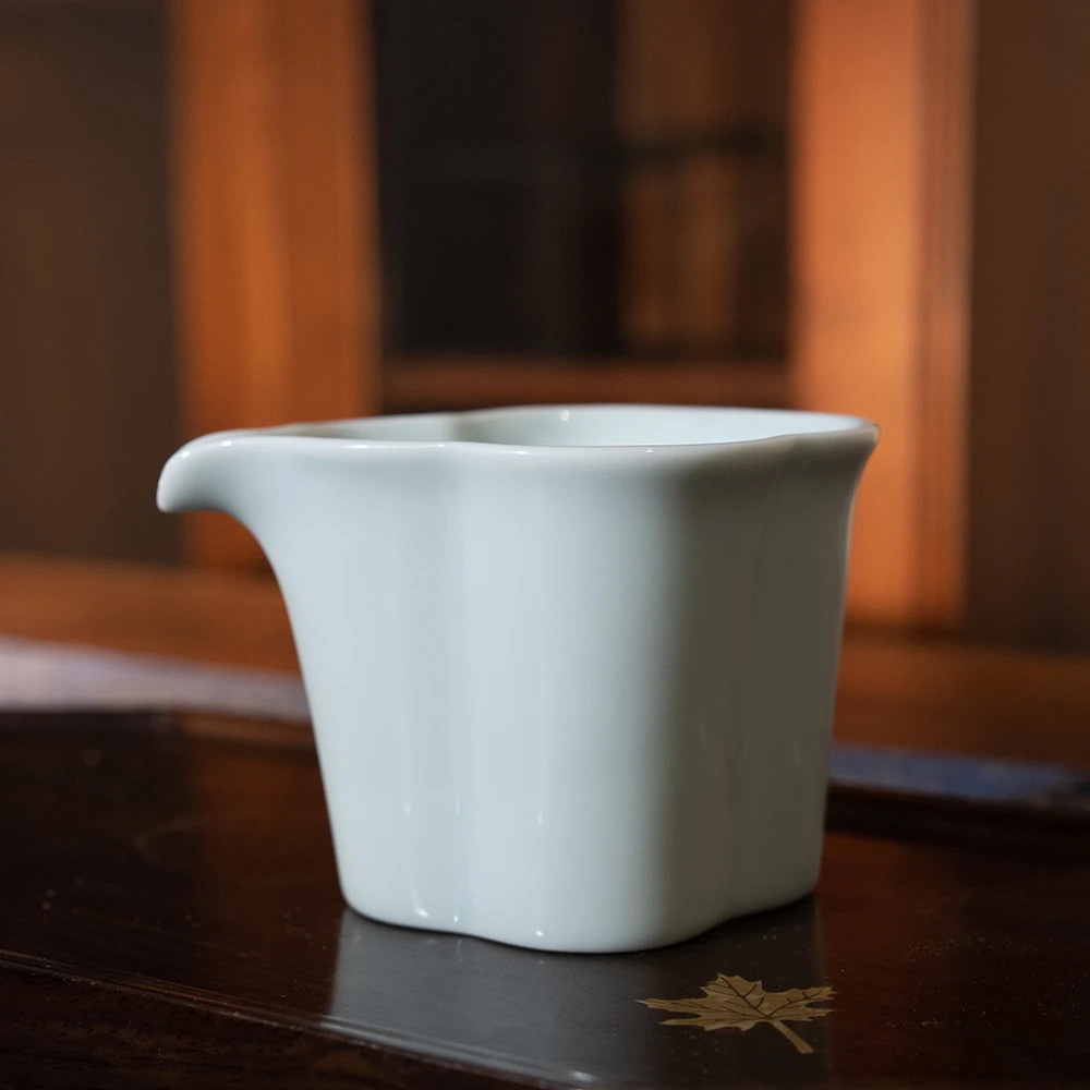 【墨舍好物】粉青海棠公道（th831）景德镇陶瓷公道杯茶道茶具手工