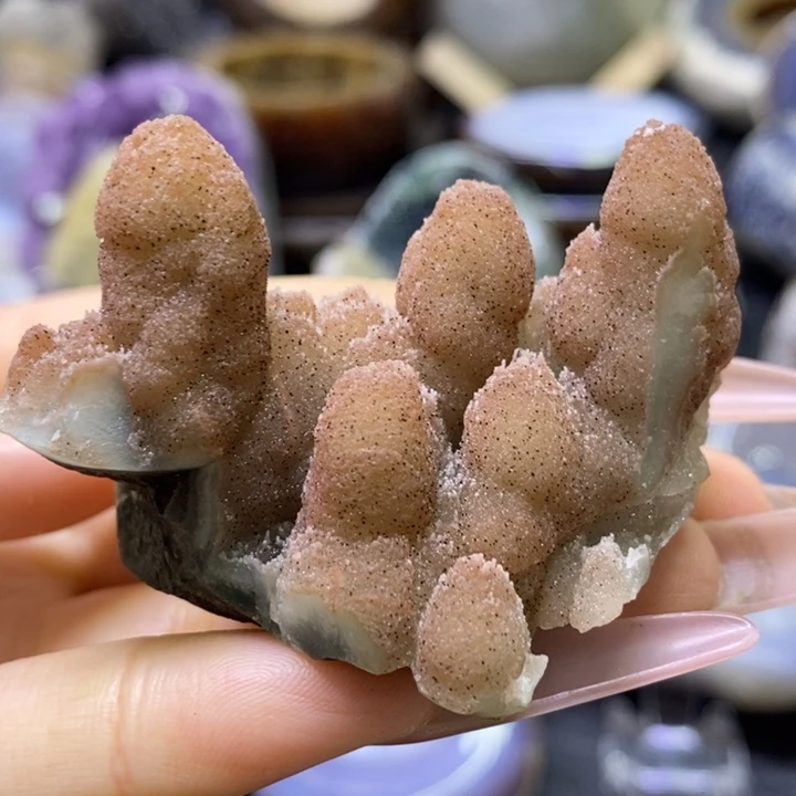 未镶嵌珠宝半成品水晶红软小山