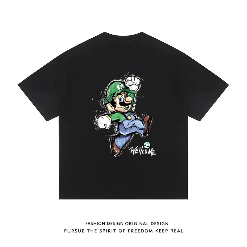 圆领体恤打底衫短袖t恤宽松男女半袖上衣夏季潮DT01-G480