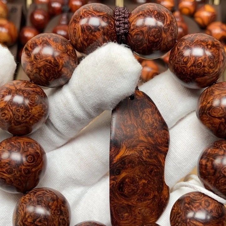 手串/手链黄花梨/降香黄檀静*情海黄瘿子留疤