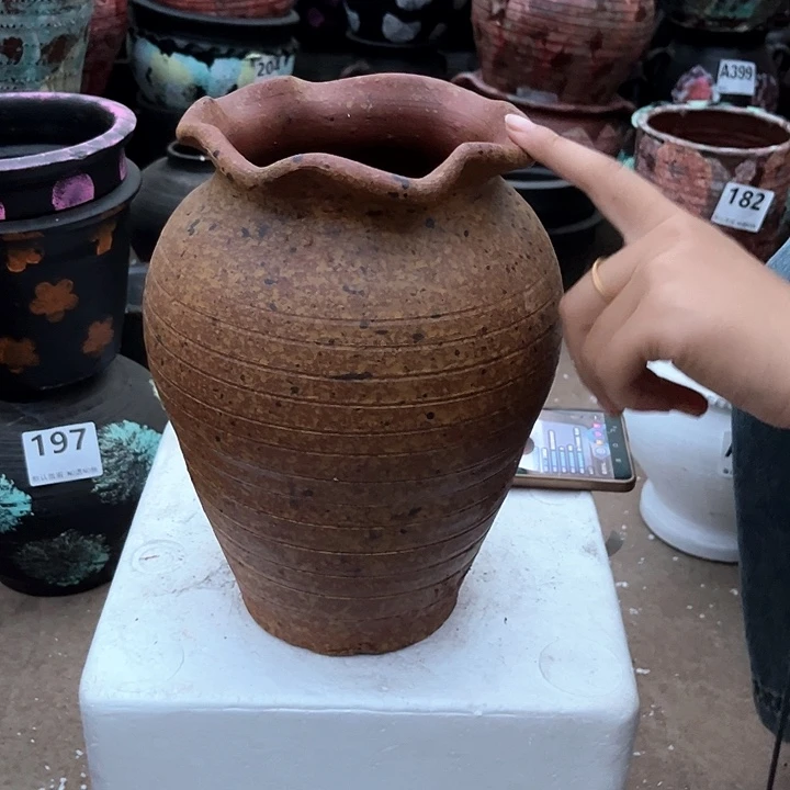 粗陶高度24口径14带孔